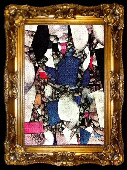 framed  Fernand Leger kvinna i blatt, ta009-2